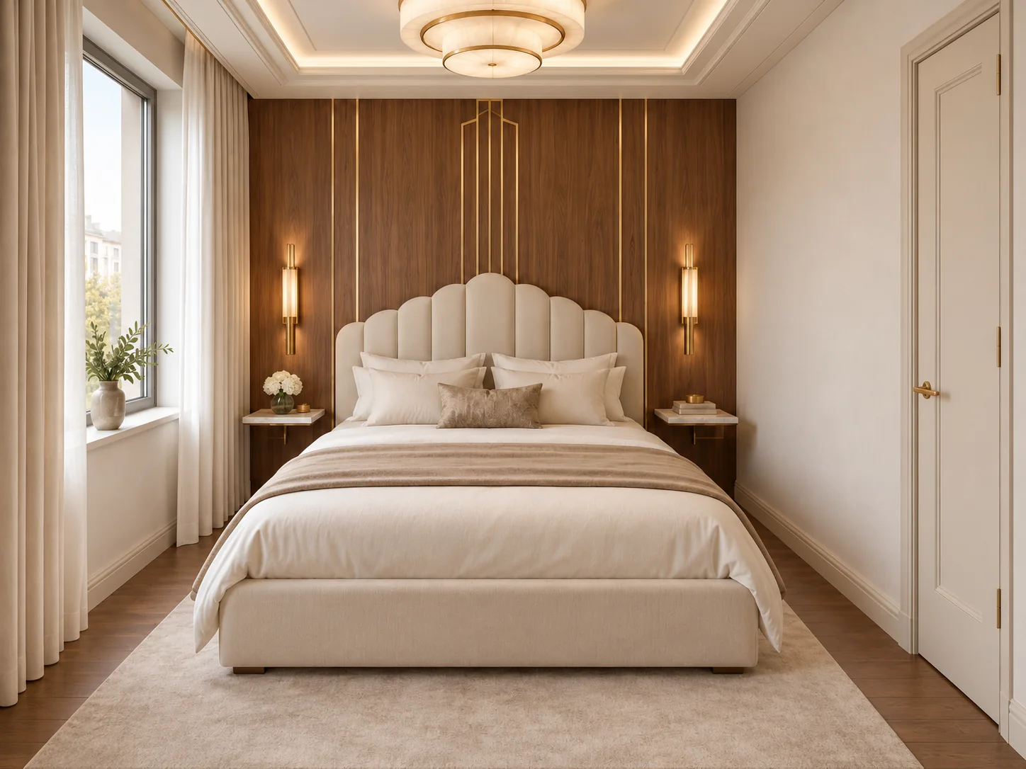 Спальня квартиры в стиле Art Deco